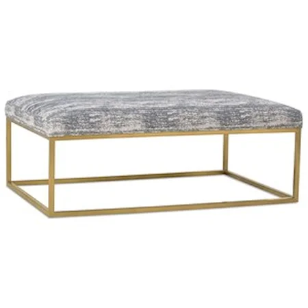 Cocktail Table Ottoman with Metal Frame