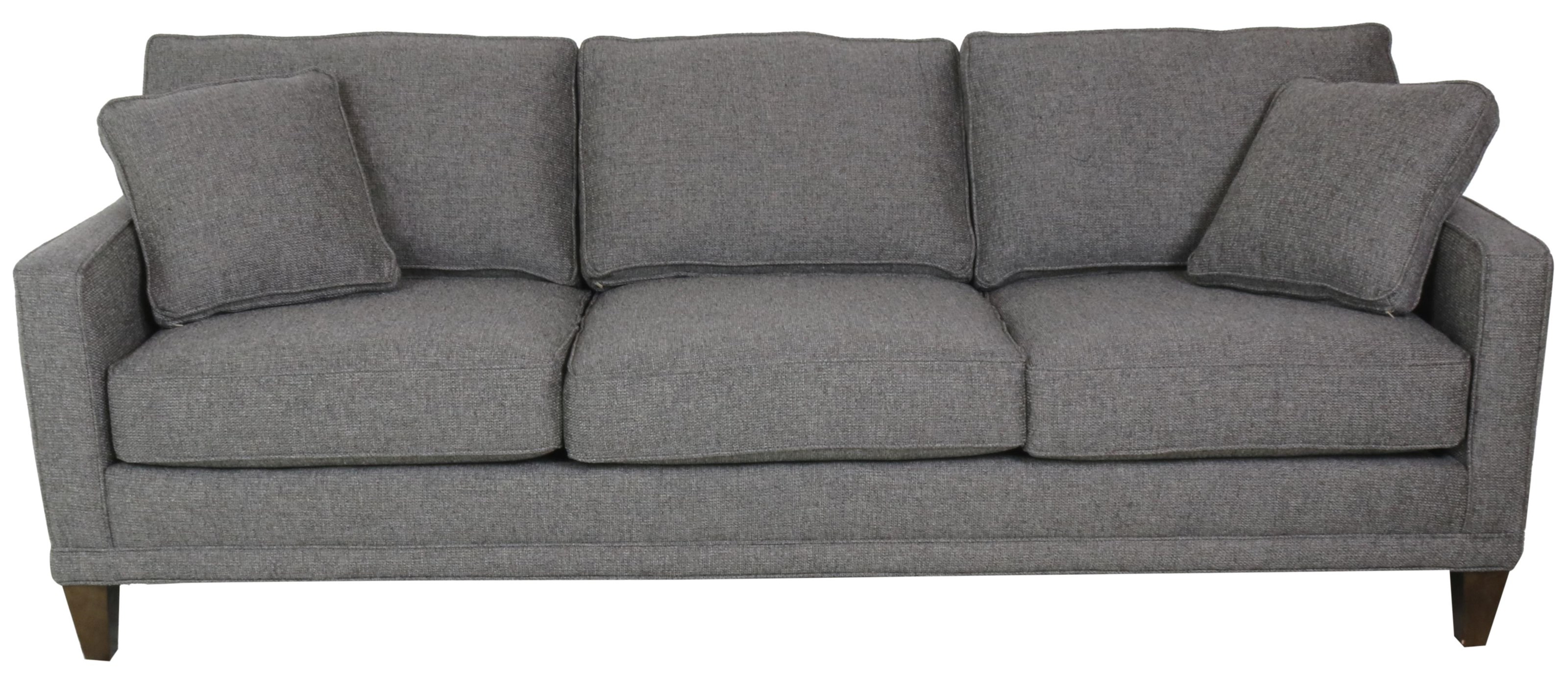 Rowe Townsend Customizable 3 Cushion Sofa with Track Arms Wood