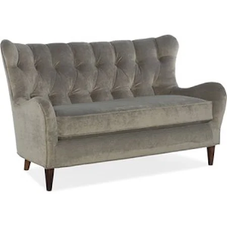 Traditional Settee with Tufted Back