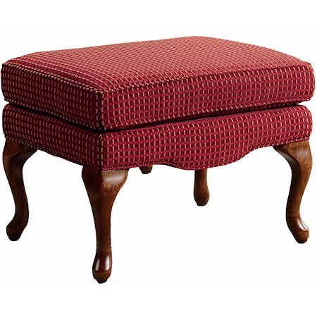 Traditional Ottoman With Cabriole Legs