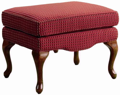 Traditional Ottoman With Cabriole Legs