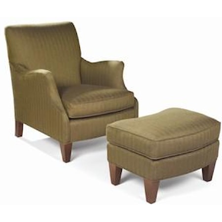 Upholstered Club Chair &amp; Ottoman