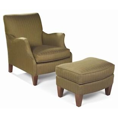 Upholstered Club Chair & Ottoman