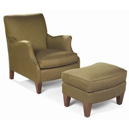 Upholstered Club Chair & Ottoman