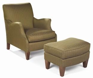 Upholstered Club Chair & Ottoman