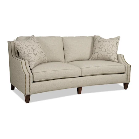 Contemporary Two Over Two Sofa with Nailhead Trim