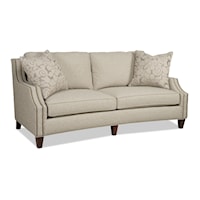 Contemporary Two Over Two Sofa with Nailhead Trim