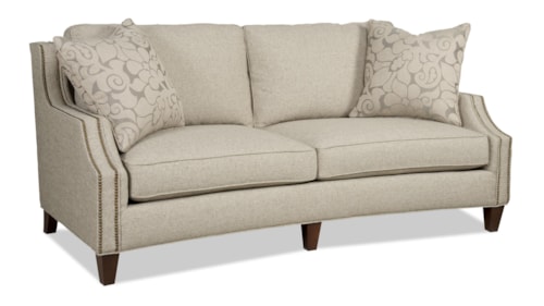 Contemporary Two Over Two Sofa with Nailhead Trim