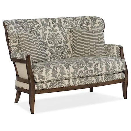 Traditional Settee with Nailhead Trim