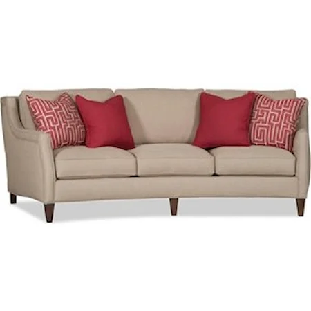 Transitional Sofa with Four 20" Throw Pillows
