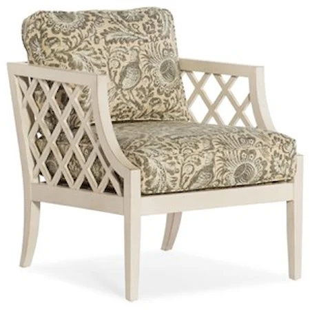 Contemporary Lattice Exposed Wood Chair