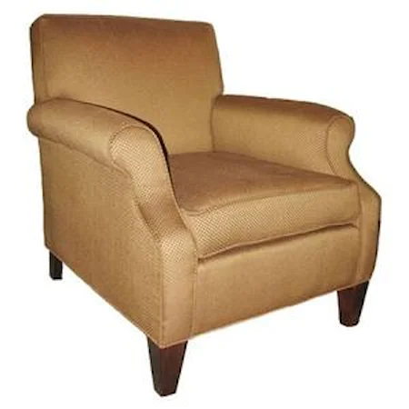 Upholstered Chair with Square Back