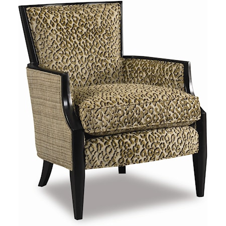 Upholstered Exposed Wood Chair
