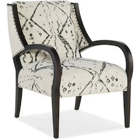 Transitional Customizable Exposed Wood Chair