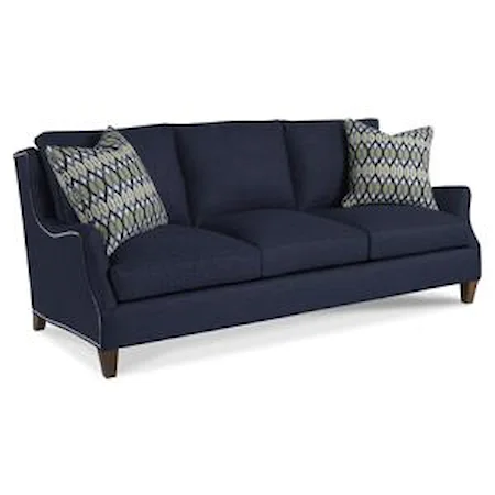 Contemporary Three Seater Sofa with Flair Tapered Arms