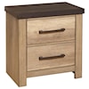 Samuel Lawrence Barnwood Barnwood 2 Drawer USB Charging Nightstand