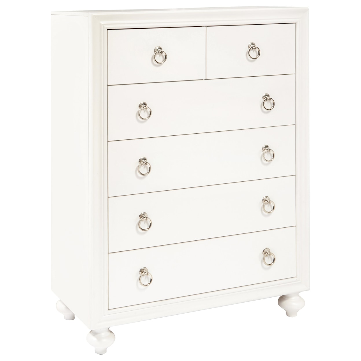 Samuel Lawrence Bella White Bella Youth  Six Drawer Chest in White