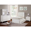 Samuel Lawrence Bella White Twin Upholstered Bed