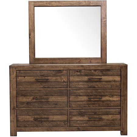 Dresser and Mirror Combo