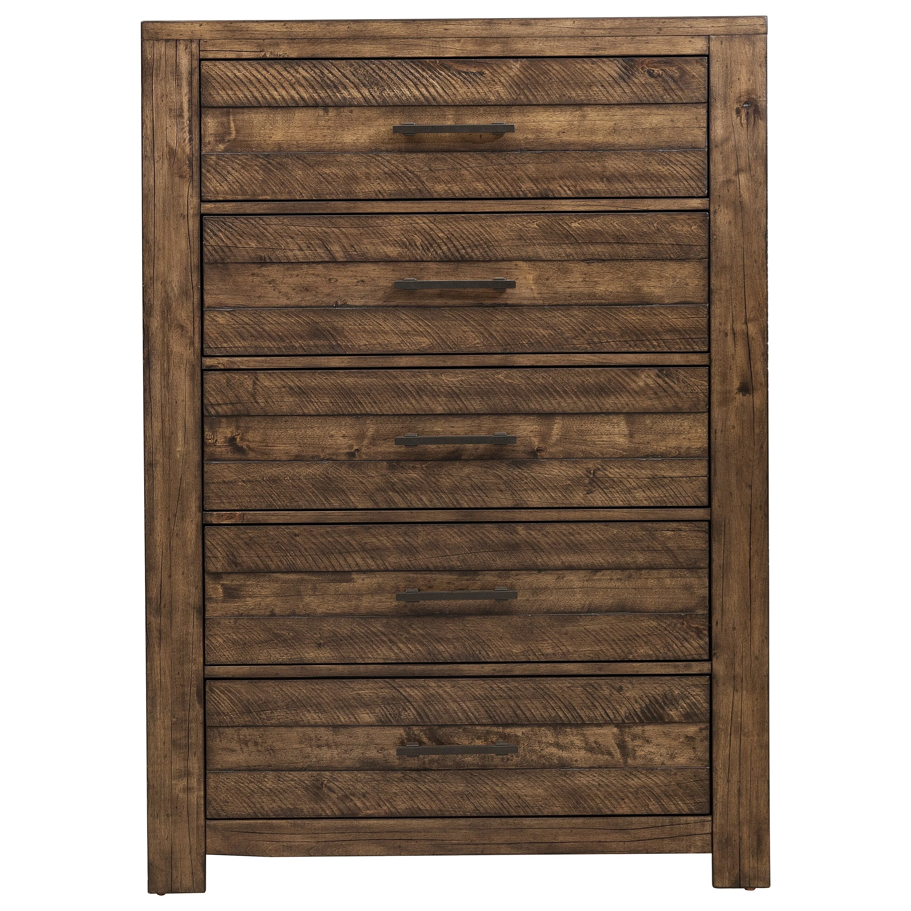 Samuel Lawrence Dakota S290040 Rustic 5Drawer Chest with Distressed