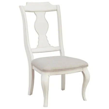 Traditional Side Chair with Upholstered Seat