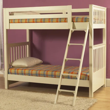 Twin-Over-Twin Space Saving Youth Bunk Bed Set