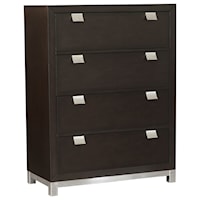 Contemporary Drawer Chest with Metal Accents