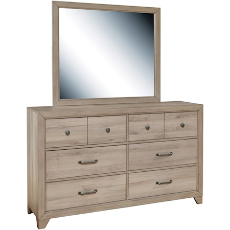 Dresser and Mirror Combo