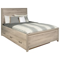 Transitional Full Panel Bed with Trundle