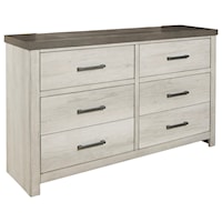 Transitional 6-Drawer Dresser