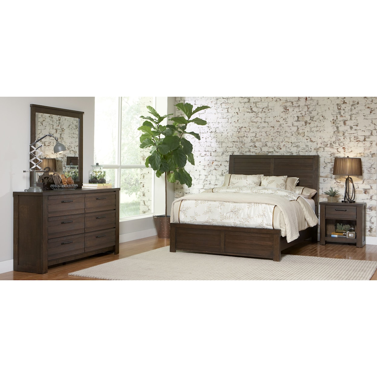 Samuel Lawrence Ruff Hewn Full Bedroom Group