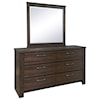 Samuel Lawrence Ruff Hewn Dresser and Mirror