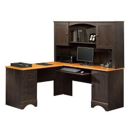 Corner Computer Desk and Hutch