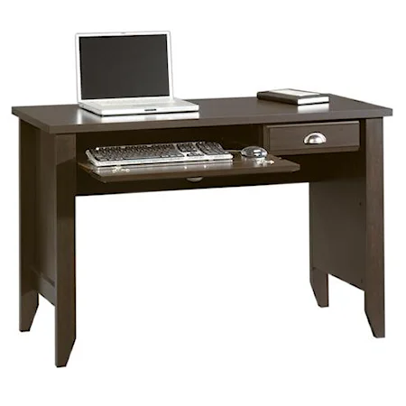 Transitional Computer Desk with Drop-Front Keyboard/Mousepad