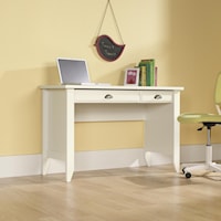 Transitional Computer Desk with Drop-Front Keyboard/Mousepad