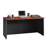 Contemporary Credenza Desk with Adjustable Levelers