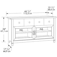 4 Drawer Panel TV Stand with 2 Doors
