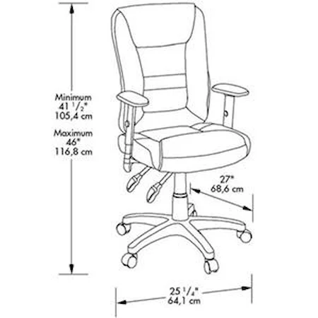 Fabric Mesh Ergonomic Task Chair With Adjustable Seat Cushion