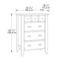 Transitional Four-Drawer Chest of Drawers