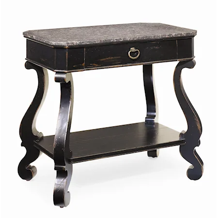 Nightstand with Stone Top
