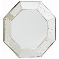 "Looking Glass" Octagonal Wall Mirror with Antique Mirror Paneled Frame