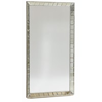 "Mirror Mirror on the Wall" Vertical Mirror with Antique Mirror Tiled Frame