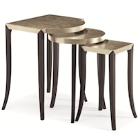 "Out & About" Set of 3 Nesting Tables with Individually Shaped Tops