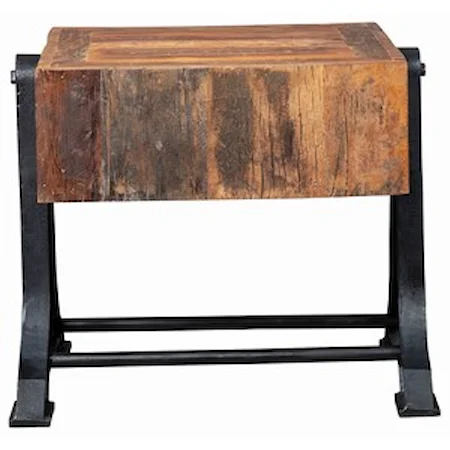 Industrial End Table