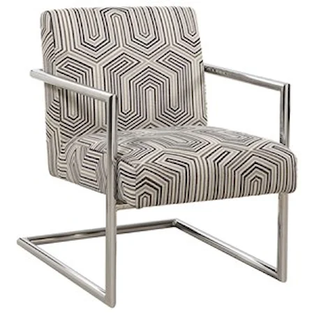 Modern Accent Chair with Geometric Pattern