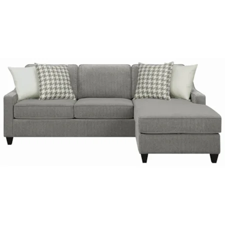 Modern Sectional Sofa with Reversible Storage Chaise
