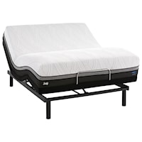 King 12" Firm Gel Memory Foam Mattress and 2pc Horizontal King Ergomotion Pro Tract Extend Power Base