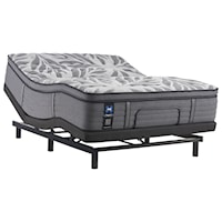 King 14" Medium Euro Top Individually Wrapped Coil Mattress and 1 Pc Divided King Ease 3.0 Adjustable Base