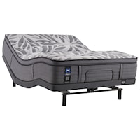 King 14" Medium Euro Top Individually Wrapped Coil Mattress and Ergomotion Pro Tract Extend Power Base