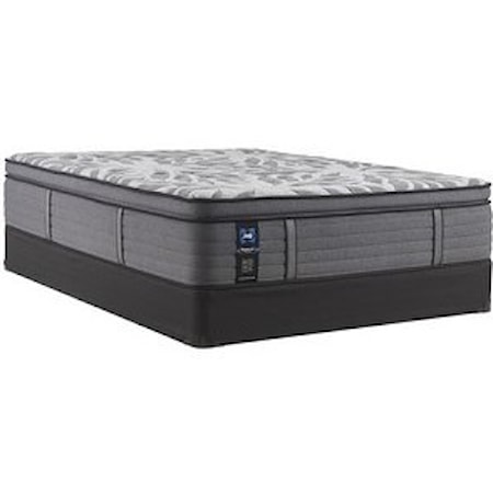 Cal King 14" Soft Euro Pillow Top Individually Wrapped Coil Mattress and Low Profile Base 5" Height